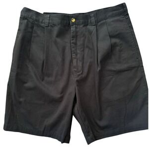 Jos. A. Bank Mens Black Pleated Cotton Twill Shorts Size 35 NWT RN 31608